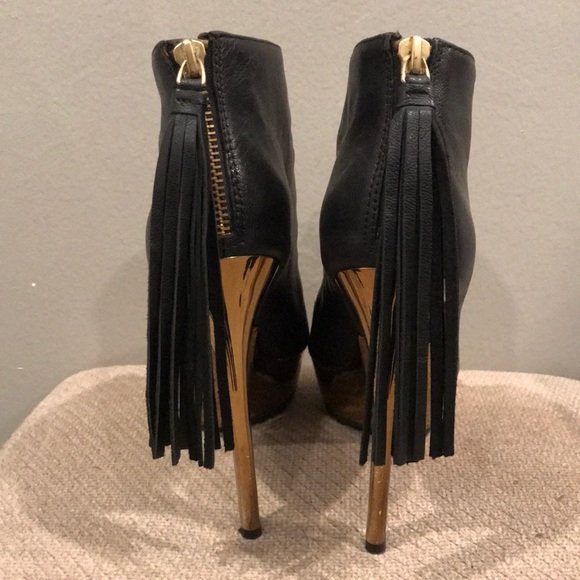 Black & gold platform heels - Picture 2 of 3